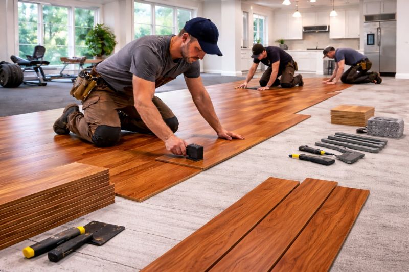 Cherry Floor Installation in Lynnwood, WA
