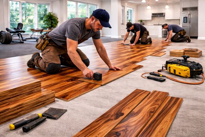 Teak Flooring Installation in Everett, WA