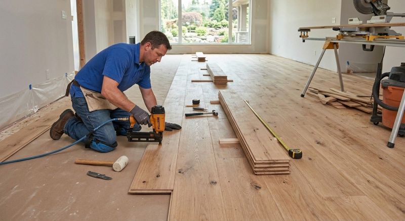 Wide Plank Floor Installation in Everett, WA