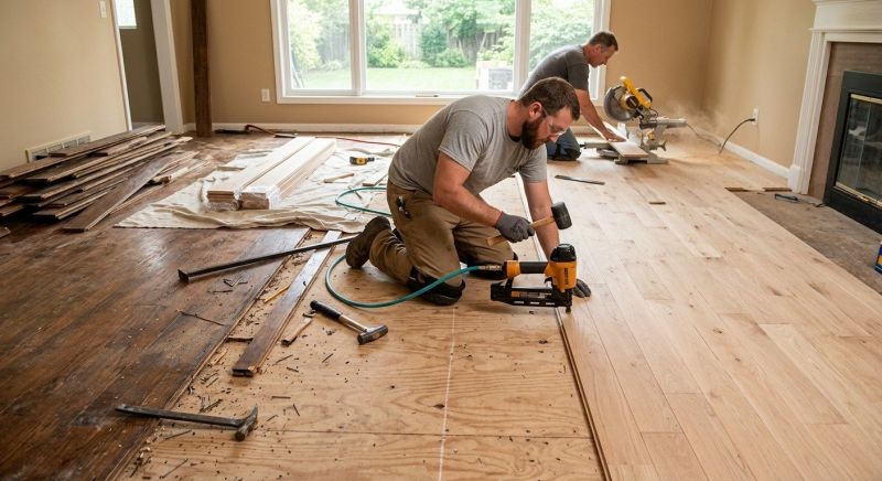 Wood Floor Replacement in Mercer Island, WA
